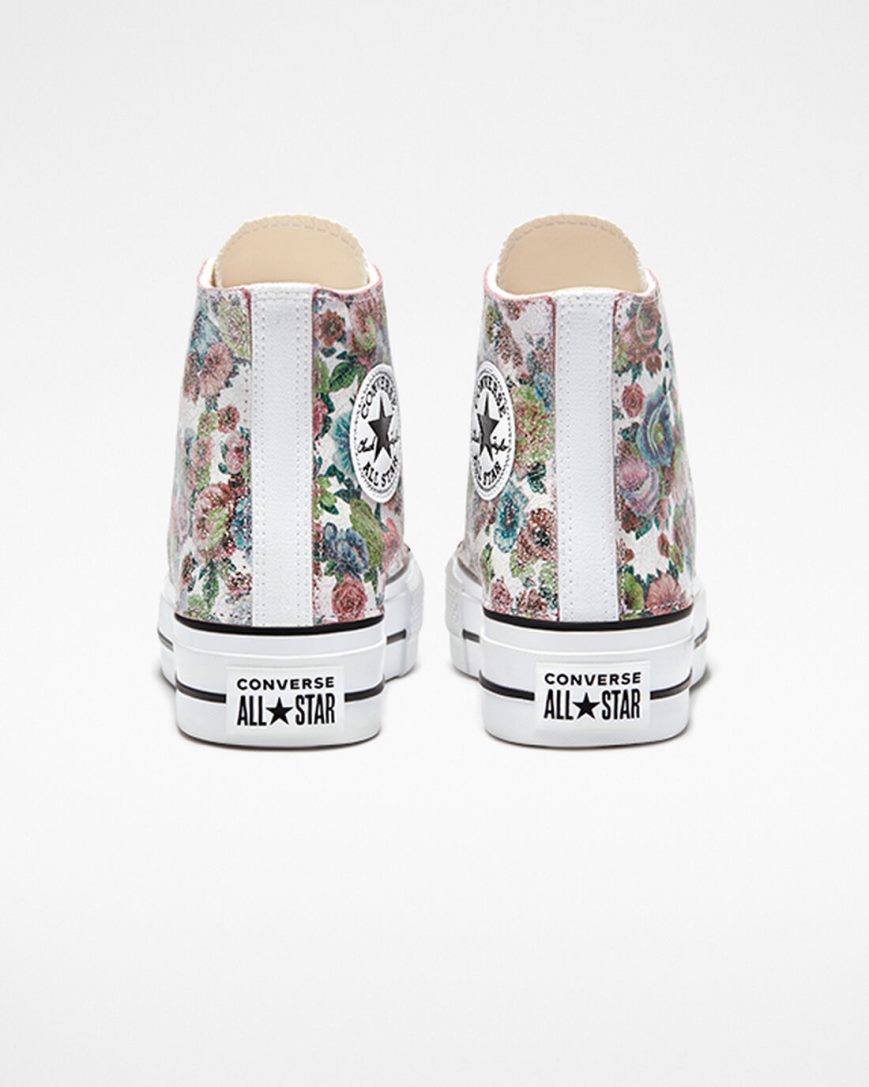 Pantofi Platforma Dama Converse Chuck Taylor All Star Lift LTD Floral Inalti Flori | RO 13JSPW263